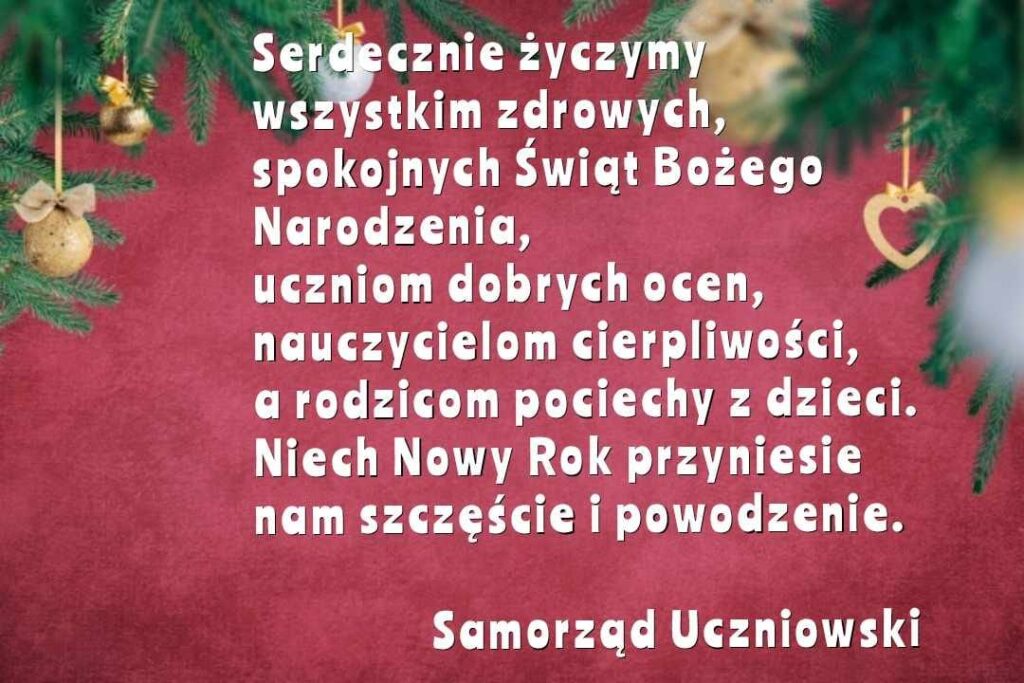 Od uczniów najlepsze życzenia