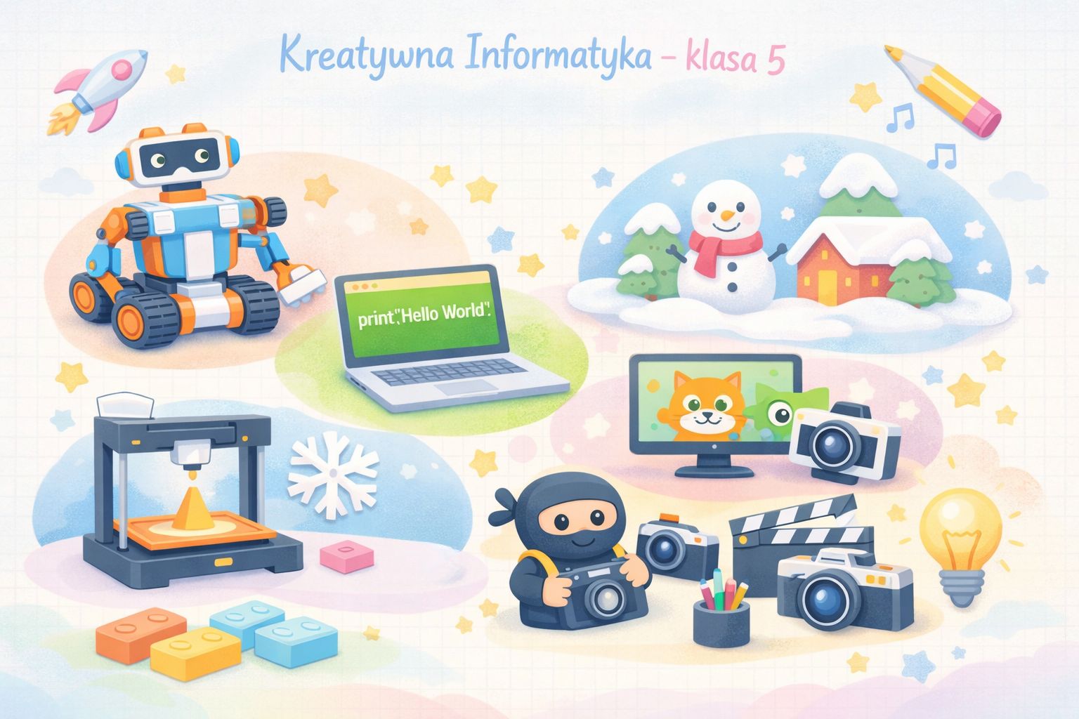 Programowanie, robotyka i 3D – rok odkryć w klasie 5b