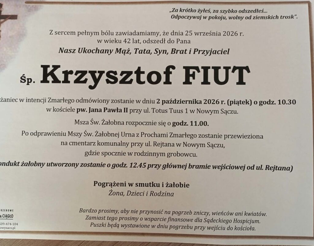 Panu Krzysztofowi – in memoriam