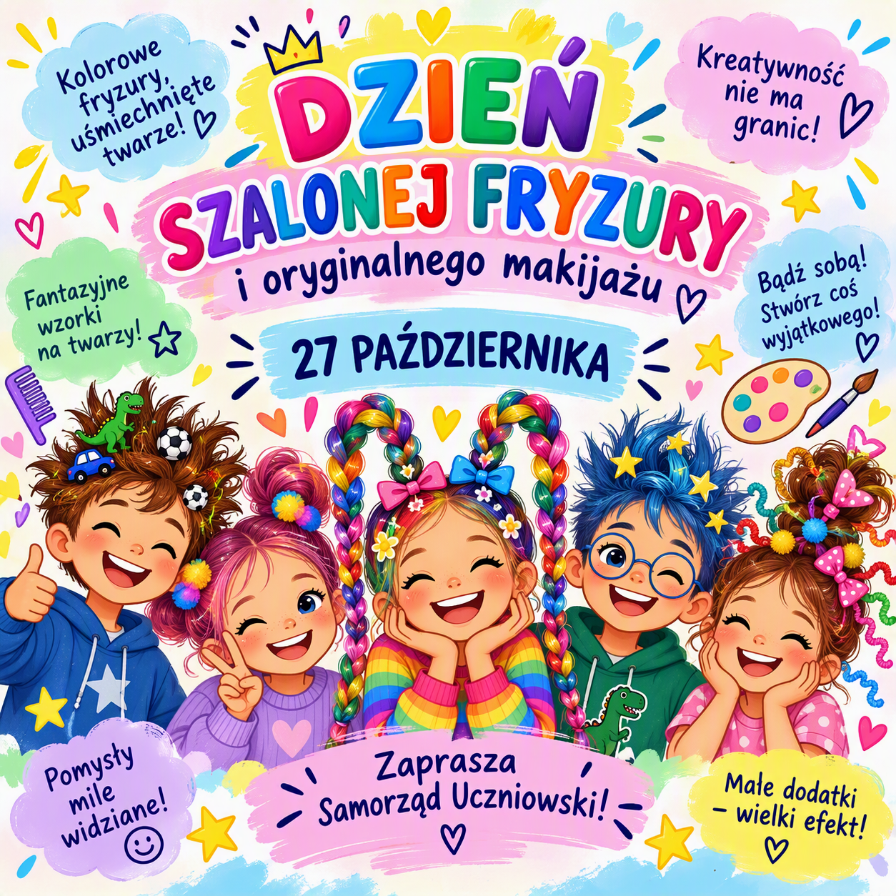 Dzień SZALONEJ FRYZURY i ORYGINALNEGO MAKIJAŻU!